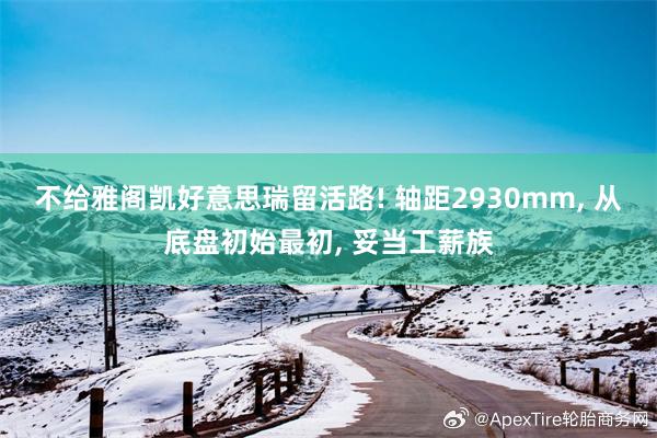 不给雅阁凯好意思瑞留活路! 轴距2930mm, 从底盘初始最初, 妥当工薪族