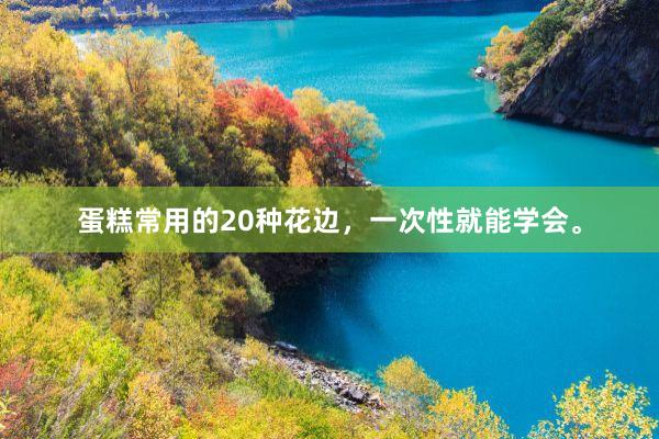 蛋糕常用的20种花边，一次性就能学会。