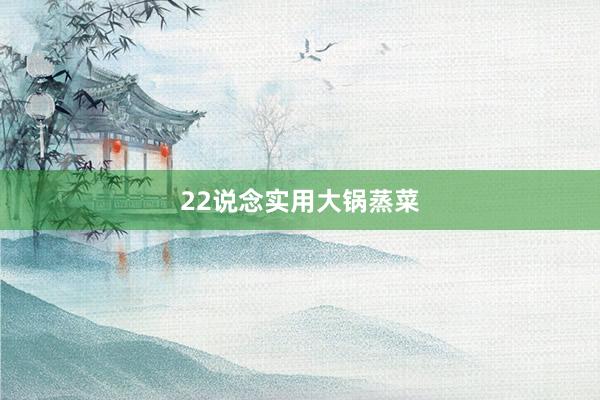 22说念实用大锅蒸菜