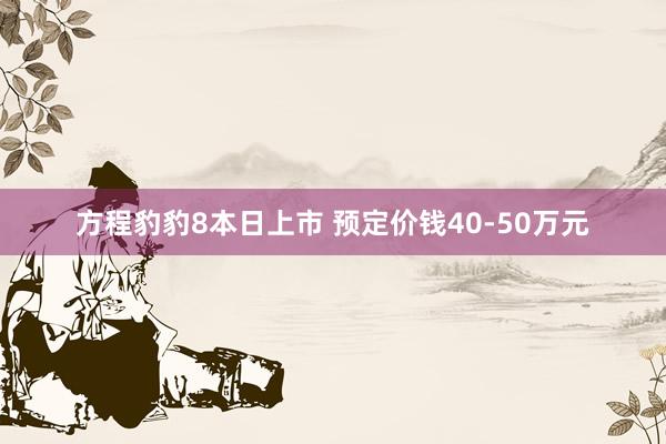 方程豹豹8本日上市 预定价钱40-50万元