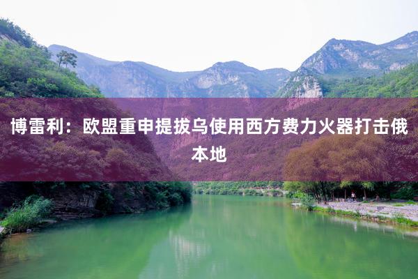 博雷利：欧盟重申提拔乌使用西方费力火器打击俄本地