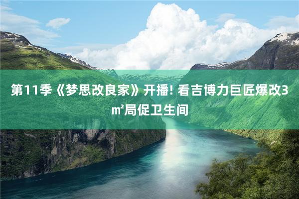 第11季《梦思改良家》开播! 看吉博力巨匠爆改3㎡局促卫生间